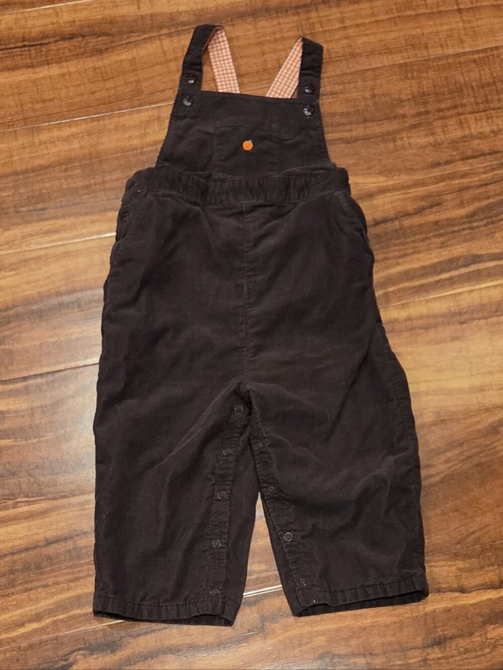 Janie and Jack EUC 12-18 Months Brown Corduroy Pumpkin Overalls